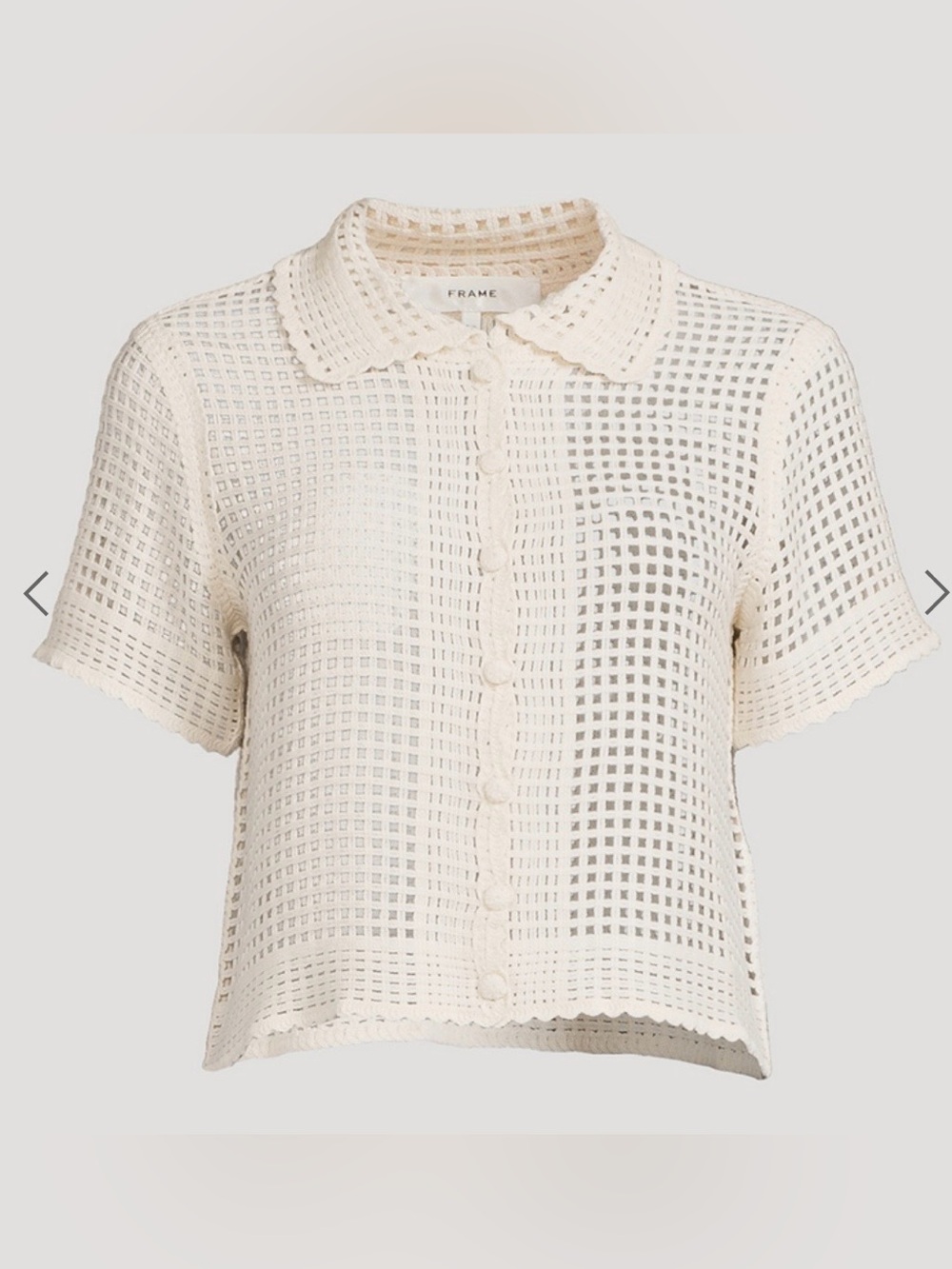 The Crochet Short Sleeve Button-Up Shirt